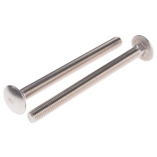 RS PRO Vratový šroub, Obyčejný, Nerezová ocel, Metrické, délka: 100 mm, délka: 100 mm