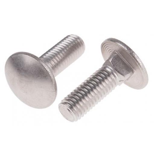 RS PRO Vratový šroub, Obyčejný, Nerezová ocel, Metrické, délka: 30 mm, délka: 30 mm