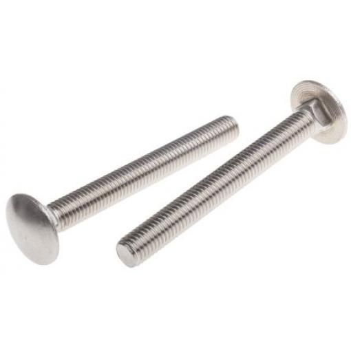 RS PRO Vratový šroub, Obyčejný, Nerezová ocel, Metrické, délka: 90 mm, délka: 90 mm
