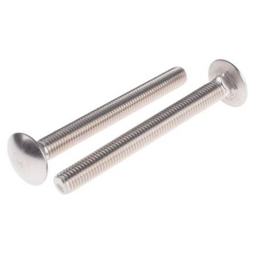 RS PRO Vratový šroub, Obyčejný, Nerezová ocel, Metrické, délka: 100 mm, délka: 100 mm