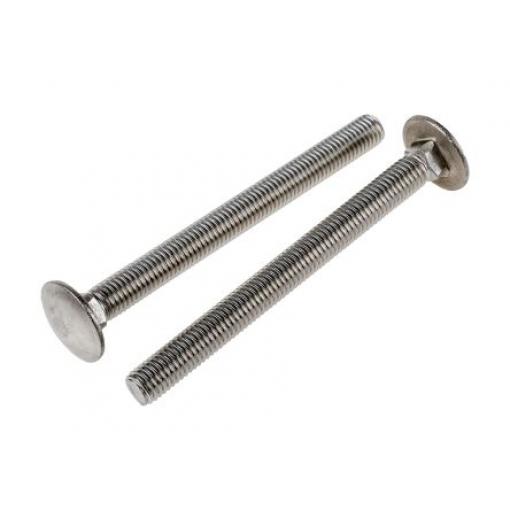 RS PRO Vratový šroub, Obyčejný, Nerezová ocel, Metrické, délka: 110 mm, délka: 110 mm
