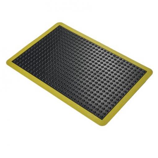Coba Europe Protiúnavová rohož, Žlutá, Černá Přírodní pryž Bublina Suché, délka: 0.9 m, šířka: 0.6m Samostatně x 14 mm