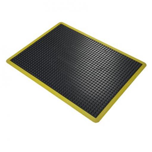 Coba Europe Protiúnavová rohož, Žlutá, Černá Přírodní pryž Bublina Suché, délka: 1.2 m, šířka: 0.9m Samostatně x 14 mm