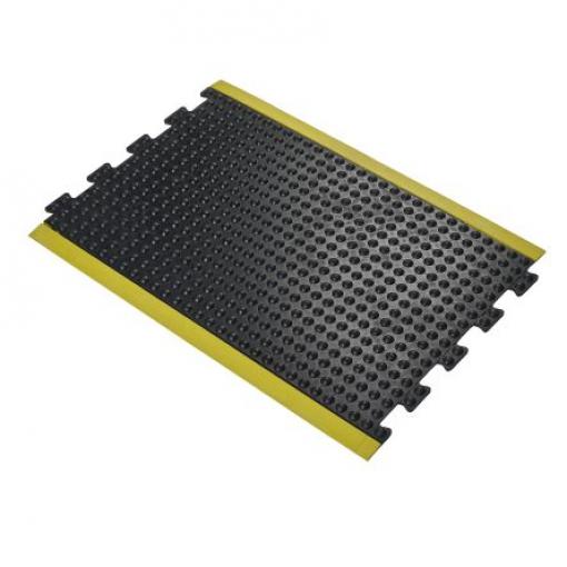 Coba Europe Protiúnavová rohož, Černá, Žlutá Přírodní pryž Bublina Suché, délka: 0.9 m, šířka: 0.6m Propojování x 14 mm