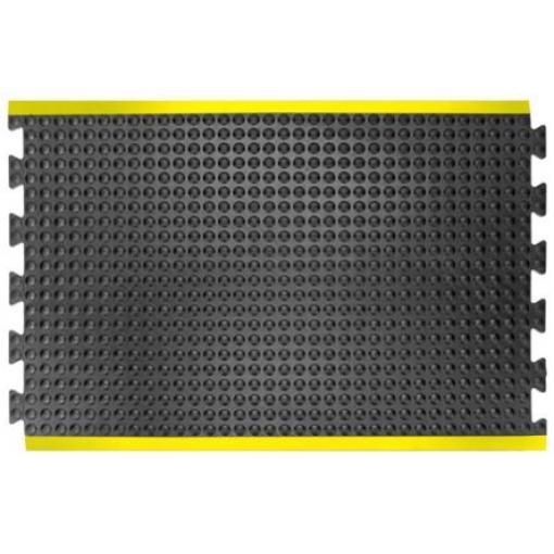 Coba Europe Protiúnavová rohož, Žlutá, Černá Přírodní pryž Bublina Suché, délka: 1.2 m, šířka: 0.9m Propojování x 14 mm