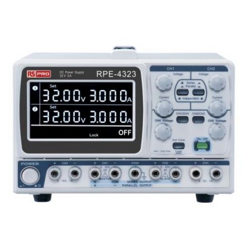 RS PRO Napájecí zdroj stolice Digitální, počet výstupů: 4výstupový 32V 3 A 212 W