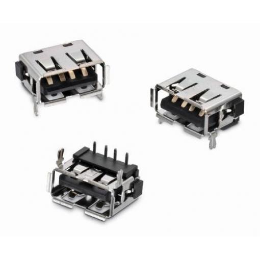 Wurth Elektronik Konektor USB, řada: WR-COM Vnitřní, počet portů: 1portový, orientace těla: Rovný USB typu A, 30 V,