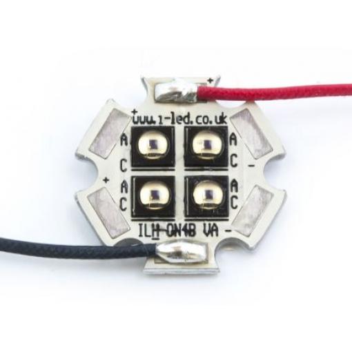 ILH-IW04-85ML-SC201-WIR200. Pole IR LED diod, řada: OSLON Black PowerStar 2 kolíkový Povrchová montáž 4 LED 2640 mW 850