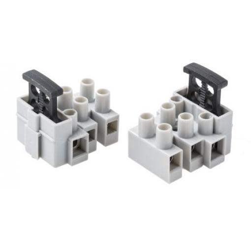 RS PRO Svorkovnice s pojistkou 6.1 mm², Panel, počet cest: 3 6.3A, 2.5 mm², 450 V Šroubová Ochrana drátu
