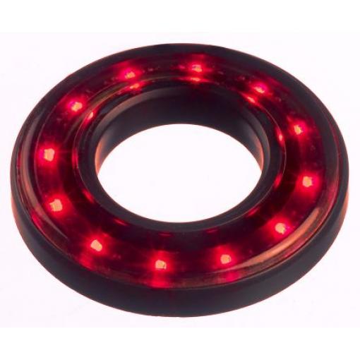 Indikátor pro montáž do panelu, řada: QH series Červená, typ žárovky: Indikátor LED Olověný drát APEM 24V dc 16.1 mm,