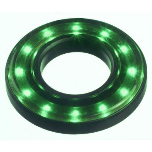 Indikátor pro montáž do panelu, řada: QH series Zelená, typ žárovky: Indikátor LED Olověný drát APEM 24V dc 16.1 mm,