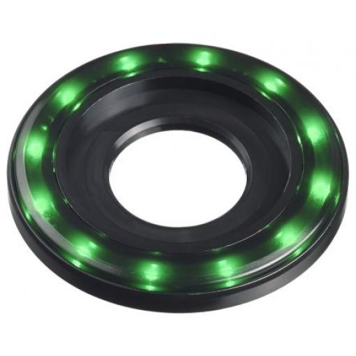Indikátor pro montáž do panelu, řada: QH series Zelená, typ žárovky: Indikátor LED Olověný drát APEM 24V dc 22.2 mm,