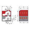 WAGO Svorkovnice PCB, řada: 243, rozteč: 5.75 mm, Šedá, Červená