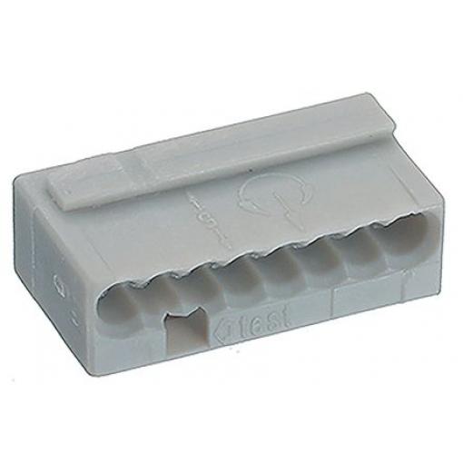 WAGO Konektor rozvodné skříně, řada: 243 MICRO PUSH WIRE 0.6 to 0.8 mm², Kabel Světle šedá, počet cest: 8 6A, 22/20 AWG,