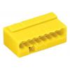 WAGO Konektor rozvodné skříně, řada: 243 MICRO PUSH WIRE 0.6 to 0.8 mm², Kabel Žlutá, počet cest: 8 6A, 22/20 AWG, 100 V