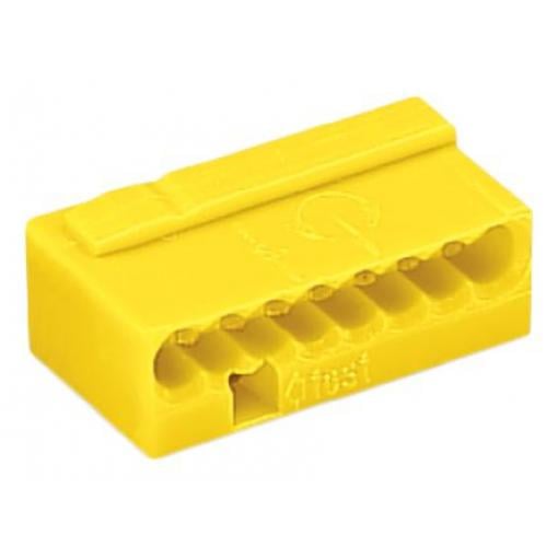 WAGO Konektor rozvodné skříně, řada: 243 MICRO PUSH WIRE 0.6 to 0.8 mm², Kabel Žlutá, počet cest: 8 6A, 22/20 AWG, 100 V