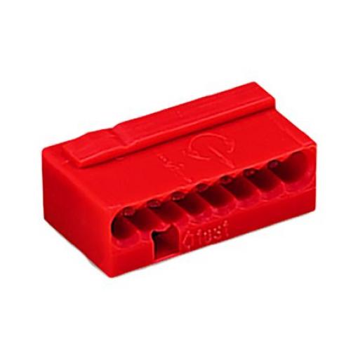 WAGO Konektor rozvodné skříně, řada: 243 MICRO PUSH WIRE 0.6 to 0.8 mm², Kabel Červená, počet cest: 8 6A, 22/20 AWG, 100