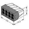 WAGO Konektor rozvodné skříně, řada: 773 PUSH WIRE 2.5 mm², Kabel Šedá, počet cest: 8 24A, 400 V Zásuvný