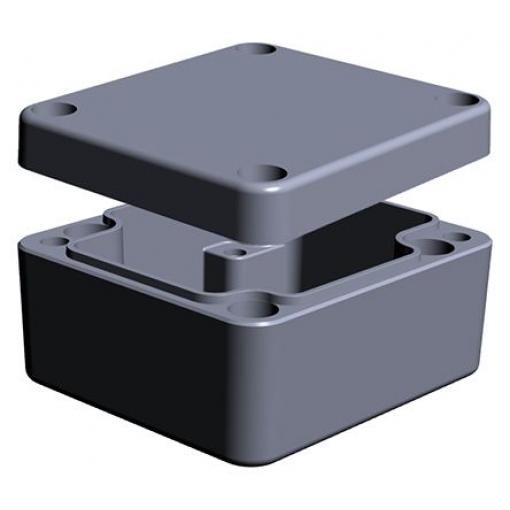 RS PRO Pouzdro, řada: RJ IP66, IP65, IP67, IP68 Nestíněný IK09 barva Šedá Hliník 58 mm 34 mm 58 mm Silikon