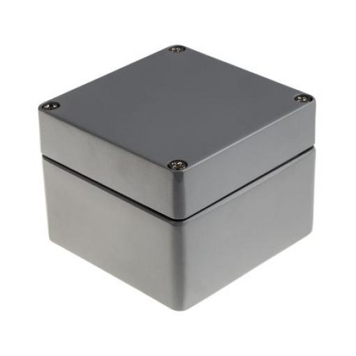 RS PRO Pouzdro, řada: RJ IP65, IP66, IP67, IP68 Nestíněný barva Šedá IK09 barva Šedá Hliník 122 mm 91 mm 122 mm Silikon