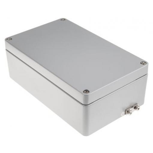 RS PRO Pouzdro, řada: RJ IP68, IP67, IP66, IP65 Nestíněný barva Šedá IK09 barva Šedá Hliník 260 mm 90 mm 260 mm Silikon