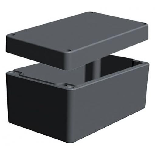 RS PRO Pouzdro, řada: RJ IP66 Nestíněný IK09 barva Šedá Hliník 160 mm 81 mm 100 mm Silikon