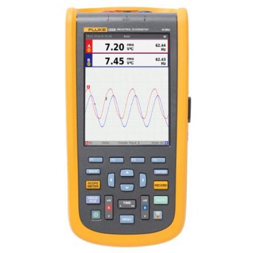 Osciloskop, řada: 120B FLUKE-125B/EU/S Ruční 40 MHz 2 kanálový, typ displeje: LCD, EU Fluke, ISOCAL