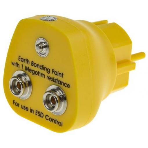 RS PRO Zemnicí zástrčka ESD 4mm kolík, 10mm kolík Vyhovuje normě EN 61340-5-1 EU