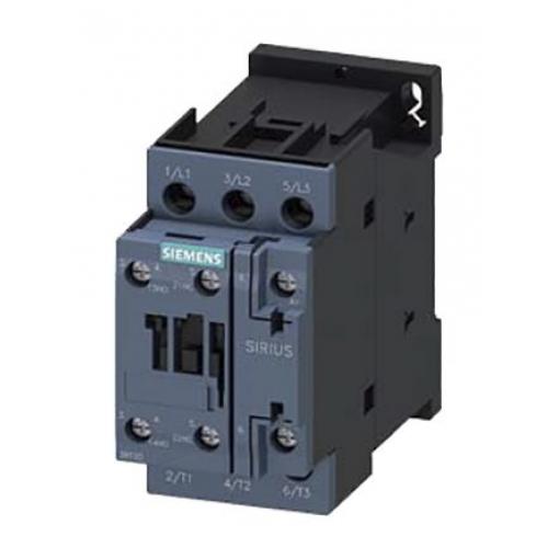 Siemens Řídicí relé, rozsah: 3RT2 3 NO a hodnotami FLC motoru 9A 40A 4 kW 240V ac 3P