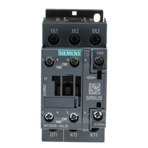 Siemens Řídicí relé, rozsah: 3RT2 3 NO a hodnotami FLC motoru 22A 40A 11 kW 230V ac 3P