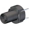Banánková zásuvka, 24A, 4 mm, 1000V, Černá, Samice, materiál kontaktu: Mosaz, délka: 29.85mm Zásuvka na banánky