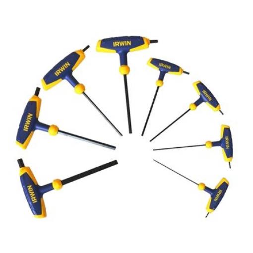 Sada šestihranných klíčů, počet kusů: 8 tvar T Metrické Dlouhé, Krátké rameno 10.0 mm, 2.5 mm, 2 mm, 3.0 mm, 4.0 mm, 5.0