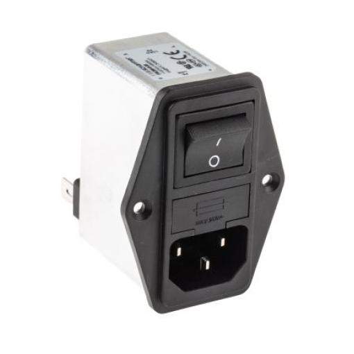 Schaffner Filtr IEC 6A, řada: FN280 C14 Vnější, Montáž do panelu 5 x 20 mm, 250 V ac 2 póly, 50/400 Hz Faston, 85 °C 2,