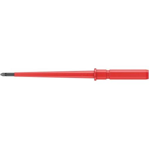 Izolovaná čepel šroubováku, dělka lopatky: 154 mm Splňuje normu VDE/1000V Izolované hrot PH0 Wera
