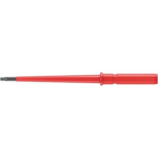 Izolovaná čepel šroubováku, dělka lopatky: 154 mm Splňuje normu VDE/1000V Izolované hrot 3 mm, celková délka: 154 mm