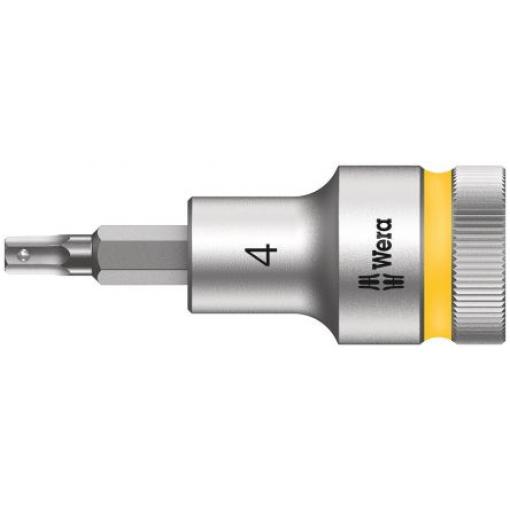 Zásuvka 1/2 in pohon 4 mm Šestihran Šestihran, celková délka: 21.5 mm Wera