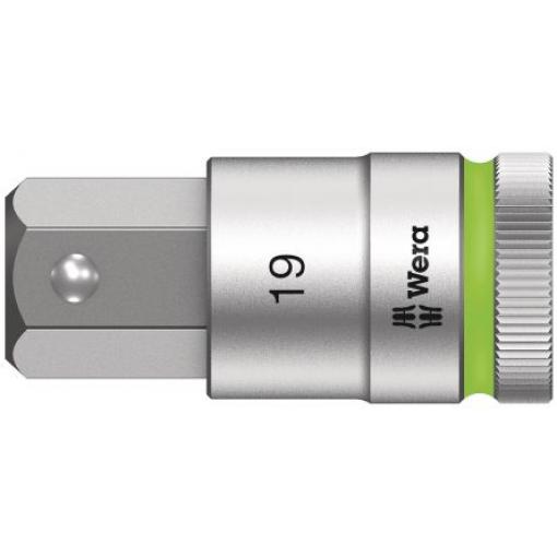 Zásuvka 1/2 in pohon 19 mm Vrták Šestihran, celková délka: 23.0 mm Wera