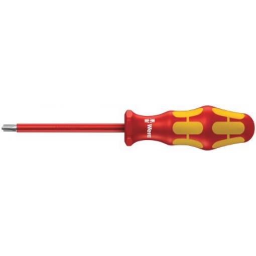 Izolovaný šroubovák, dělka lopatky: 100 mm Splňuje normu VDE/1000V Izolované hrot PlusMinus PH2, celková délka: 205 mm