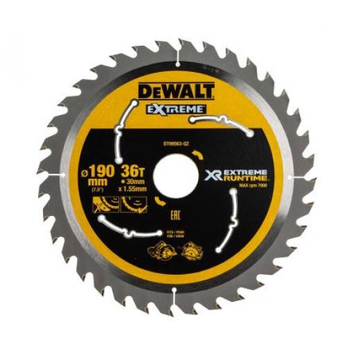 Kotouč pro kotoučovou pilu DeWALT 36 Dřevo 190 mm 1