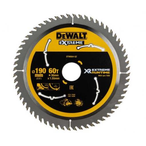 Kotouč pro kotoučovou pilu DeWALT 60 Dřevo 190 mm 1