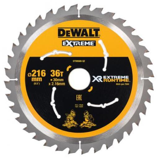 Kotouč pro kotoučovou pilu DeWALT 36 Dřevo 216 mm 1