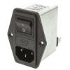 Schaffner Filtr IEC 1A, řada: FN28X C14 Vnější, Montáž do panelu 5 x 20 mm, 250 V ac 2 póly, 50/400 Hz Faston, 85 °C 2,