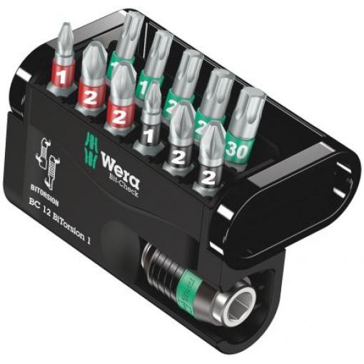 Wera 12 Hvězdicový, Křížový, Šestihranný, Pozidriv Šestihran