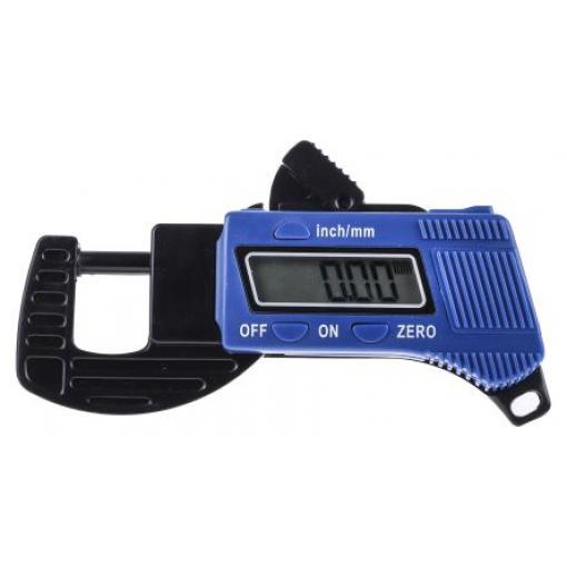 Tloušťkoměr, rozlišení: 0.01 mm, přesnost: ±0.1 mm 0 mm, max. měření: 12 mm, typ displeje: LCD RS PRO