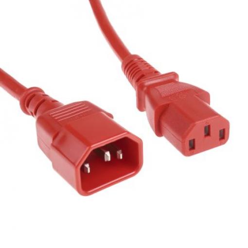 Napájecí šňůra 5 m, Červená, A: Rovný, B: Přímý Polyvinylchlorid, 250 V RS PRO