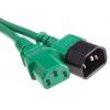 Napájecí šňůra 3 m, Zelená, A: Rovný, B: Přímý Polyvinylchlorid, 250 V RS PRO