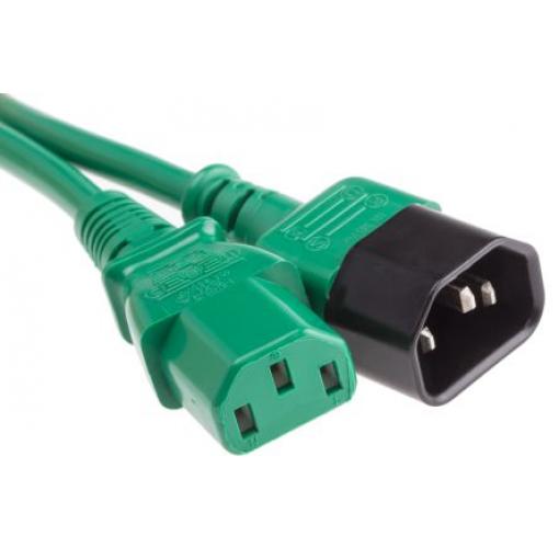 Napájecí šňůra 3 m, Zelená, A: Rovný, B: Přímý Polyvinylchlorid, 250 V RS PRO