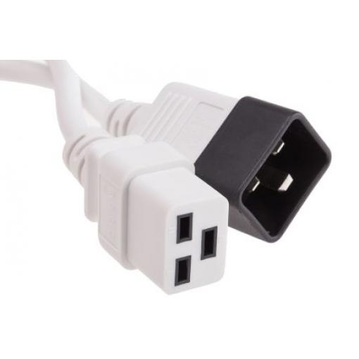 Napájecí šňůra 2 m, Bílá, A: Rovný, B: Přímý Polyvinylchlorid, 250 V RS PRO