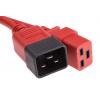 Napájecí šňůra 2 m, Červená, A: Rovný, B: Přímý Polyvinylchlorid, 250 V RS PRO