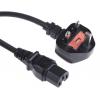 Napájecí šňůra 2 m, Černá, A: Rovný, B: BS1363 Pryž, 250 V RS PRO